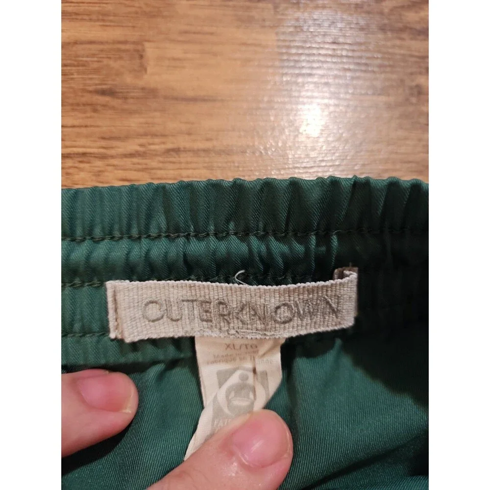 Outerknown Shorts Mens XL Green Polyester Swim Trunks Drawstring Beach Summer